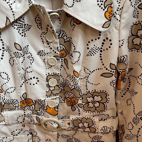 Vera Moda Floral Aman Short Trench Coat - Picture 3 of 6